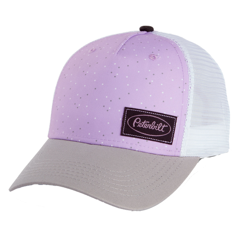 Ladies Lavender Dot Trucker Hat