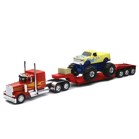 379 Model Lowboy with Monster Truck